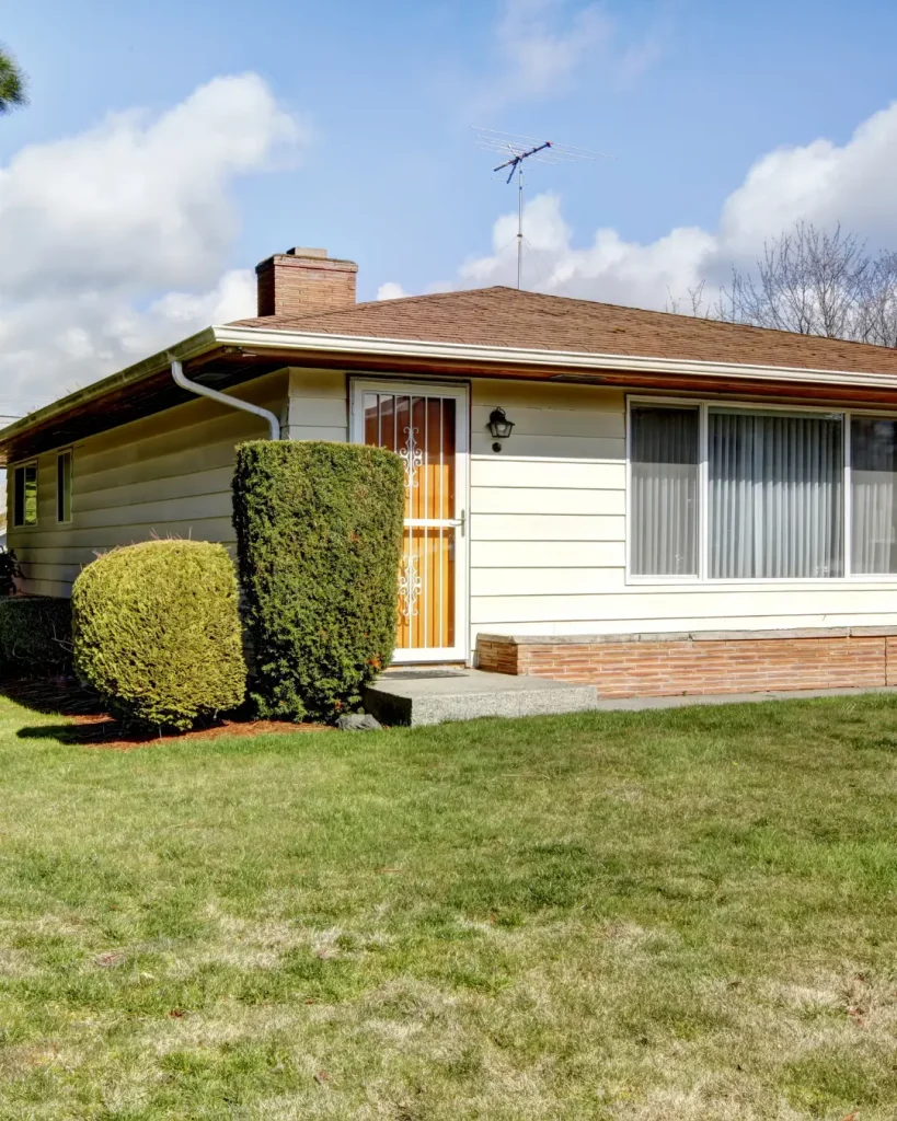 Original single-storey weatherboard home with front lawn, ready for granny flat potential.